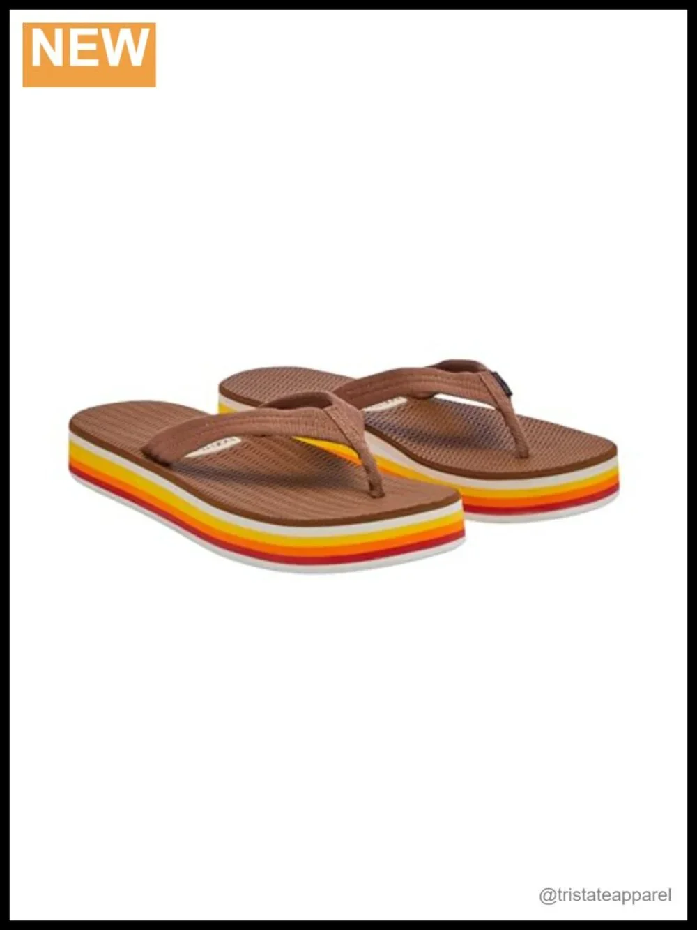Hari Mari Dunes Sunset Women's Platform Boat-Safe Flip Flops